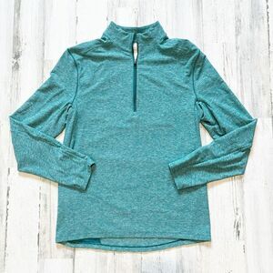 Lululemon Surge Warm 1/2 Zip in Heathered Laguna Size S